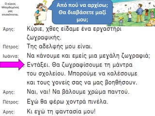 Ο κφριοσ
Μπερδεμζνοσ     Από ποφ να αρχίςω;
    μασ
επιςκζπτεται.    Θα διαβάςετε μαηί
                       μου;
 