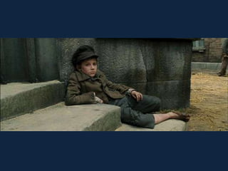 CHAPTER 8
Oliver takes the long trip to London. At the
outskirts of London, he meets a boy named
Jack Dawkins, who buys food for Oliver and
tells him about a gentleman who will let Oliver
stay in his home for free. Jack’s nickname is
“the Artful Dodger.” Dawkins takes Oliver to a
dirty neighborhood and into an old house.
There he meets Fagin and a large group of
boys. Oliver is very tired and sleeps.
 