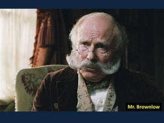CHAPTER 10
Finally, Fagin sends Oliver out with the Dodger
and Charley to “work.” After some time, the
Dodger notices a gentleman absorbed in reading at
a bookstall. Oliver watches with horror as Charley
and the Dodger sneak up behind the man and steal
his handkerchief. Thinking that Oliver is the thief,
the gentleman raises a cry. The Dodger and Charley
see Oliver running past them, so they join in, crying,
“Stop thief!” A large crowd joins the pursuit. A
police officer arrives and takes Oliver to the police
station. The gentleman who was robbed asks the
police officer not to hurt Oliver and follows them to
the police station.
 