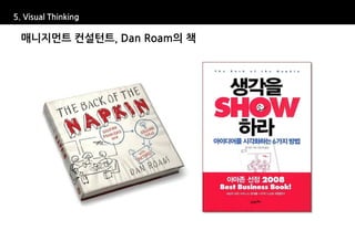 5. Visual Thinking

  매니지먼트 컨설턴트, Dan Roam의 책
 