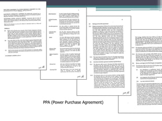 PPA (Power Purchase Agreement)
 