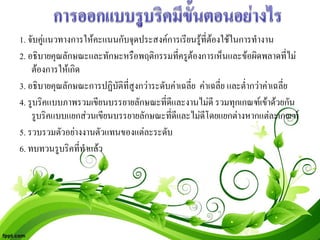 1. จับคูแนวทางการใหคะแนนกับจุดประสงคการเรียนรูที่ตองใชในการทํางาน
2. อธิบายคุณลักษณะและทักษะหรือพฤติกรรมที่ครูตองการเห็นและขอผิดพลาดที่ไม
    ตองการใหเกิด
3. อธิบายคุณลักษณะการปฏิบัติที่สูงกวาระดับคาเฉลี่ย คาเฉลี่ย และต่ํากวาคาเฉลี่ย
4. รูบริคแบบภาพรวมเขียนบรรยายลักษณะที่ดีและงานไมดี รวมทุกเกณฑเขาดวยกัน
    รูบริคแบบแยกสวนเขียนบรรยายลักษณะที่ดีและไมดีโดยแยกตางหากแตละเกณฑ
5. รวบรวมตัวอยางงานตัวแทนของแตละระดับ
6. ทบทวนรูบริคที่ทําแลว
 