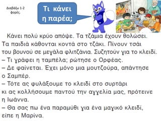 Διαβάηω 1-2
   φορζσ.
              Τι κάνει
              θ παρζα;
 