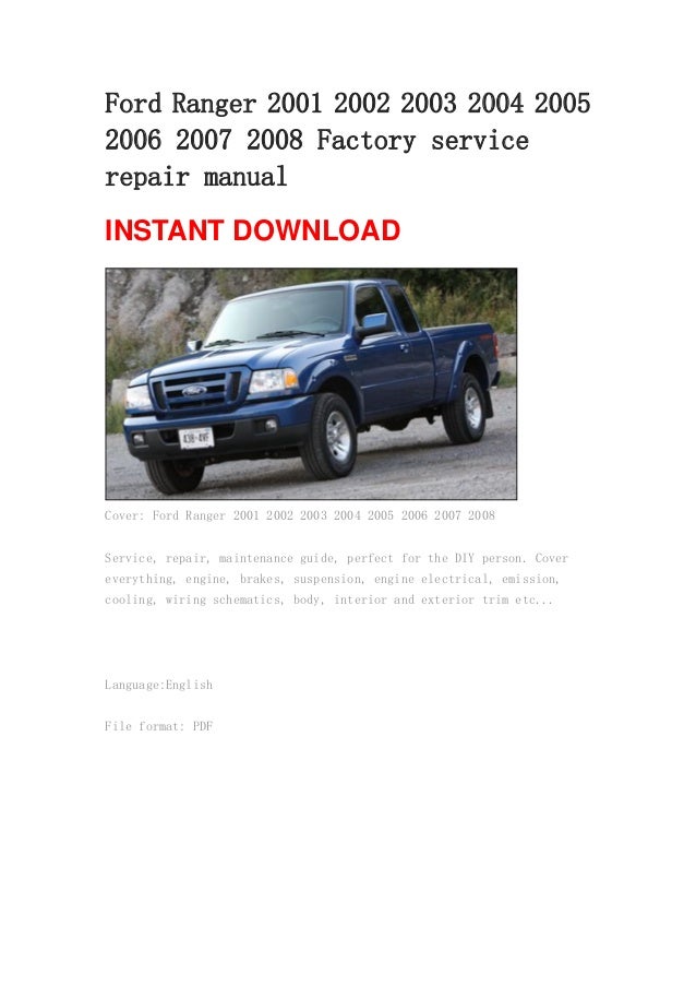 2004 Ford ranger repair manual download #7