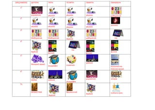 ΩΡΕ΢/ΗΜΕΡΕ΢ ΔΕΤΣΕΡΑ ΣΡΙΣΗ ΣΕΣΑΡΣΗ ΠΕΜΠΣΗ ΠΑΡΑ΢ΚΕΤΗ
1η
γυμναςτικθ γλώςςα γλώςςα γλώςςα μαιηματικά
2η
γλώςςα γλώςςα γλώςςα γ...