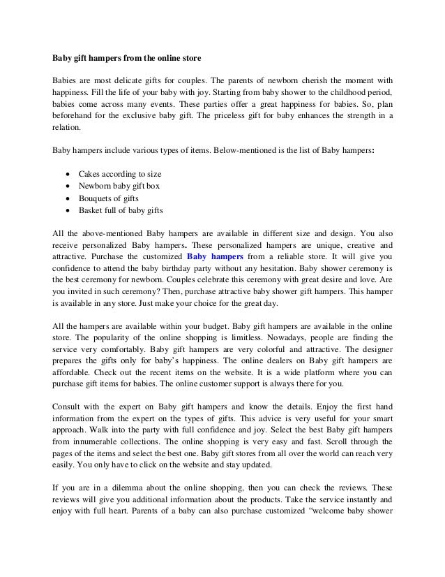 baby shower gift list online