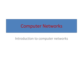 types of computer networks, protocols and standards | PPT