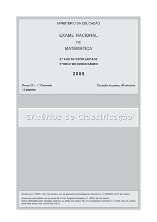 23/16
COTAÇÕES
1. ............................................................................................... 4 pontos
2. ................................................................................................ 12 pontos
2.1. ................................................................ 5 pontos
2.2. ................................................................ 7 pontos
3. ................................................................................................ 8 pontos
3.1. ................................................................ 4 pontos
3.2. ................................................................ 4 pontos
4. ............................................................................................... 6 pontos
5. ................................................................................................ 16 pontos
5.1. ................................................................ 8 pontos
5.1.1. .................................. 4 pontos
5.1.2. .................................. 4 pontos
5.2. ................................................................ 8 pontos
6. ............................................................................................... 5 pontos
7. ................................................................................................ 17 pontos
7.1. ................................................................ 4 pontos
7.2. ................................................................ 6 pontos
7.3. ................................................................ 7 pontos
8. ................................................................................................ 11 pontos
8.1. ................................................................ 6 pontos
8.2. ................................................................ 5 pontos
9. ................................................................................................ 8 pontos
10. ............................................................................................... 5 pontos
11. ............................................................................................... 8 pontos
TOTAL .................................................................... 100 pontos
 