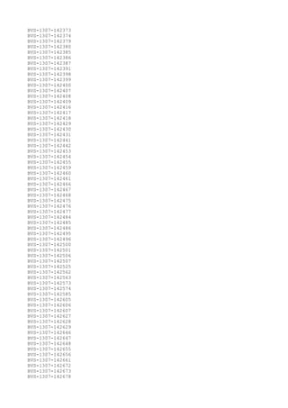 BVS-1307-142373
BVS-1307-142374
BVS-1307-142379
BVS-1307-142380
BVS-1307-142385
BVS-1307-142386
BVS-1307-142387
BVS-1307-142391
BVS-1307-142398
BVS-1307-142399
BVS-1307-142400
BVS-1307-142407
BVS-1307-142408
BVS-1307-142409
BVS-1307-142416
BVS-1307-142417
BVS-1307-142418
BVS-1307-142429
BVS-1307-142430
BVS-1307-142431
BVS-1307-142441
BVS-1307-142442
BVS-1307-142453
BVS-1307-142454
BVS-1307-142455
BVS-1307-142459
BVS-1307-142460
BVS-1307-142461
BVS-1307-142466
BVS-1307-142467
BVS-1307-142468
BVS-1307-142475
BVS-1307-142476
BVS-1307-142477
BVS-1307-142484
BVS-1307-142485
BVS-1307-142486
BVS-1307-142495
BVS-1307-142496
BVS-1307-142500
BVS-1307-142501
BVS-1307-142506
BVS-1307-142507
BVS-1307-142525
BVS-1307-142562
BVS-1307-142563
BVS-1307-142573
BVS-1307-142574
BVS-1307-142585
BVS-1307-142605
BVS-1307-142606
BVS-1307-142607
BVS-1307-142627
BVS-1307-142628
BVS-1307-142629
BVS-1307-142646
BVS-1307-142647
BVS-1307-142648
BVS-1307-142655
BVS-1307-142656
BVS-1307-142661
BVS-1307-142672
BVS-1307-142673
BVS-1307-142678
 