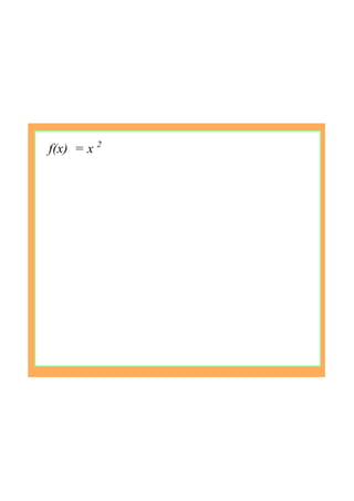 f(x)  = x 2
 