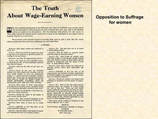 Opposition to Suffrage
for women
 