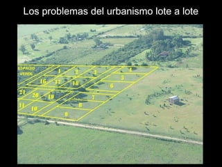 Los problemas del urbanismo lote a lote
 