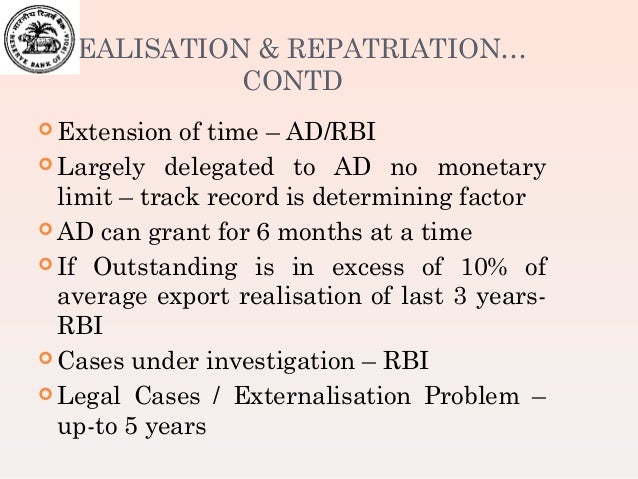 Rbi forex limit