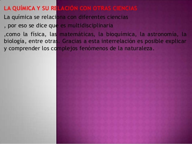 1.2 relacion de la quimica con otras ciencias