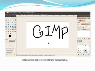 Ahora ya tenemos un lugar de Dibujo y procedemos a la edición.
Empezamos por seleccionar una herramienta.
 
