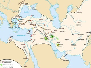 • Até a segunda metade do IV século a.C., os grandes
impérios mundiais tinham suas bases na Ásia ou na
África.
• E, em 333...