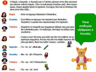 Ποια
επικυμία
εξζφραςε ο
Λουκάσ;
 