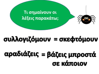 Τι ςθμαίνουν οι
λζξεισ παρακάτω;
 