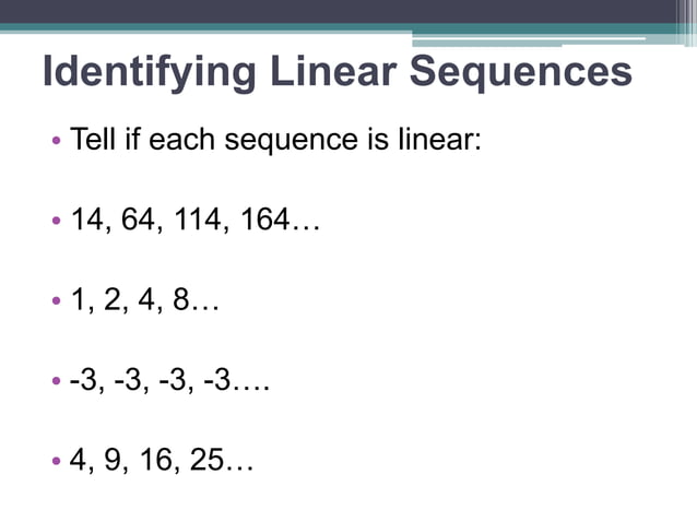 1.1 linear sequences | PPTX