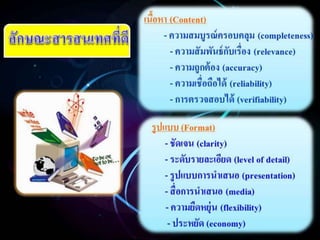 ความรู้เบื้องต้นเกี่ยวกับเทคโนโลยีสารสนเทศทางการสึกษา (Introduction to Information Technology in Education )  