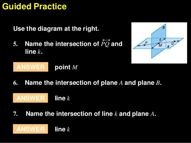1.1 identify points, lines, and planes