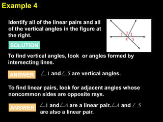 Non Common Rays 1.5 describe angle pair relationships | PPTX