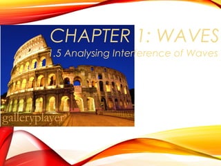 CHAPTER 1: WAVES
1.5 Analysing Interference of Waves

 