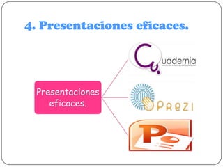 4. Presentaciones eficaces.

Presentaciones
eficaces.

 