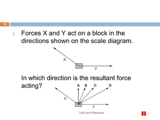 2. In an experiment, a ball is rolled down a curved
track that is about half a metre long.
Unit and Measure 78
 