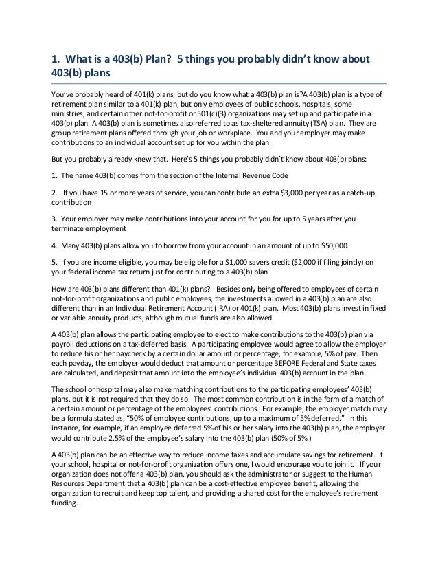 What Is A 403(B) Plan And Why Is It Important? – WPYO