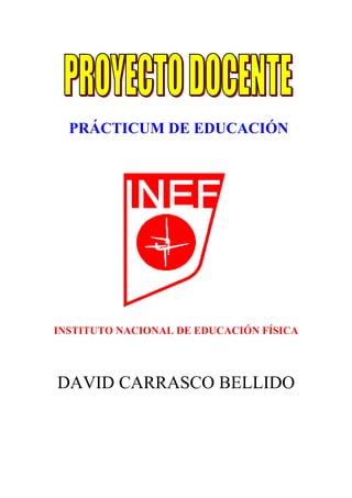 PRÁCTICUM DE EDUCACIÓN

INSTITUTO NACIONAL DE EDUCACIÓN FÍSICA

DAVID CARRASCO BELLIDO

 