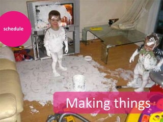 schedule

Making things

 