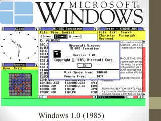 Revolution of the Microsoft Windows | PPTX