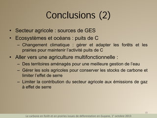 Changement climatique et gaz à effet de serre (GES) en agriculture | PDF