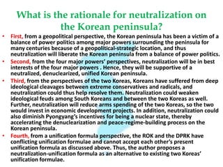 [Dr. Kwak] One Korea Unification Vision through Neutralization: What ...