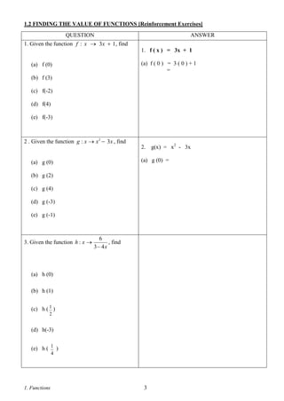 exercise (question 1) tutorial topic function ... 1. functions | PDF