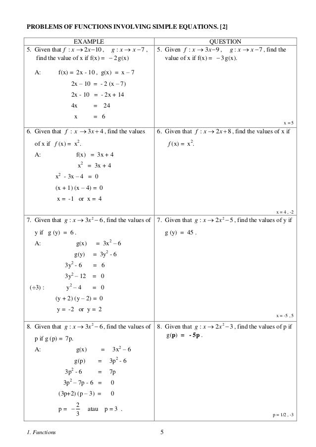 1 Functions