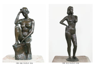 1986 困擾 53x20x19 青銅 1986 思念 65x22x15 青銅
 