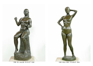 1986 葉小姐座像 87x31x27 青銅 1986 裸女(1986) 97x38x25 青銅
 