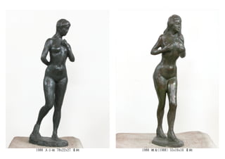 1988 王小姐 78x22x27 青銅 1988 裸女(1988) 55x16x16 青銅
 