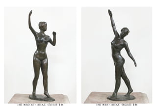 1995 裸女3(立) (1995之3) 67x14x19 青銅 1995 裸女4 (1995之4) 64x22x13 青銅
 