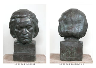 1949 貝多芬頭像 49x21x25 石膏 1949 貝多芬頭像-背面 49x21x25 石膏
 