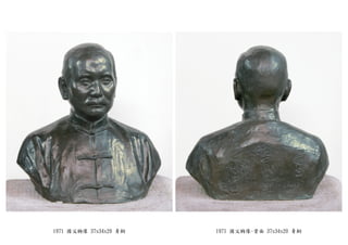 1971 國父胸像 37x34x20 青銅 1971 國父胸像-背面 37x34x20 青銅
 