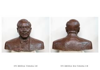1973 黃朝琴先生 57x64x42cm 石膏 1973 黃朝琴先生-背面 57x64x42cm 石膏
 