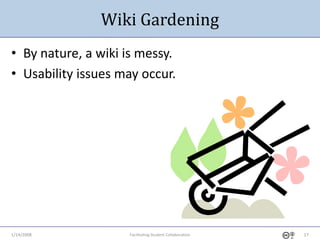 1-14-2009 Fostering Student Collaboration