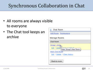 1-14-2009 Fostering Student Collaboration