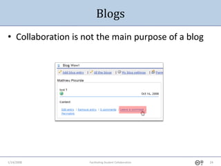 1-14-2009 Fostering Student Collaboration