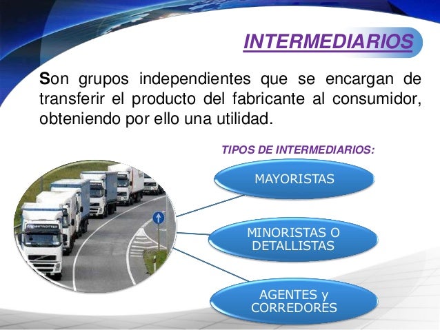 Resultado de imagen para tipos de intermediarios