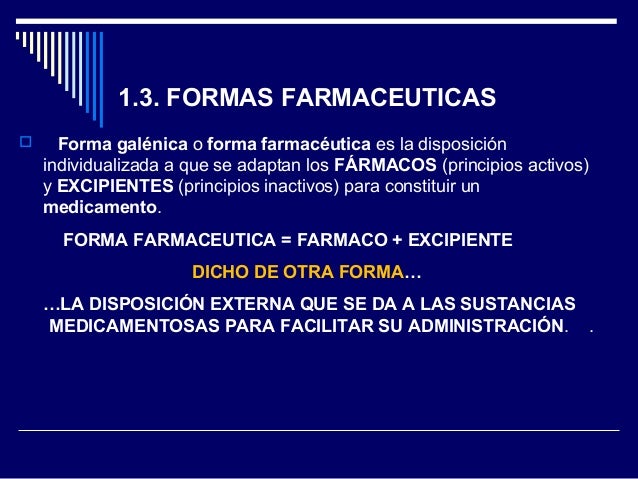 Formas Farmaceuticas