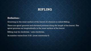 Inner Rifling Dr. Elias Bin Akber's Forensic Medicine Presentation | PPT